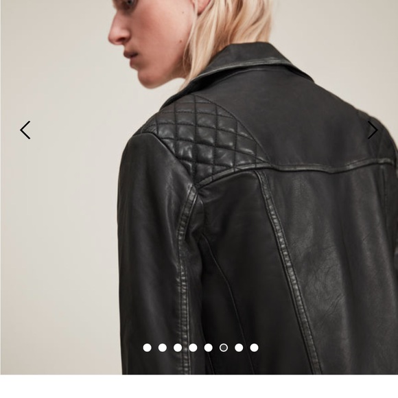 All Saints Women’s Cargo Leather Biker Jacket - Picture 8 of 16